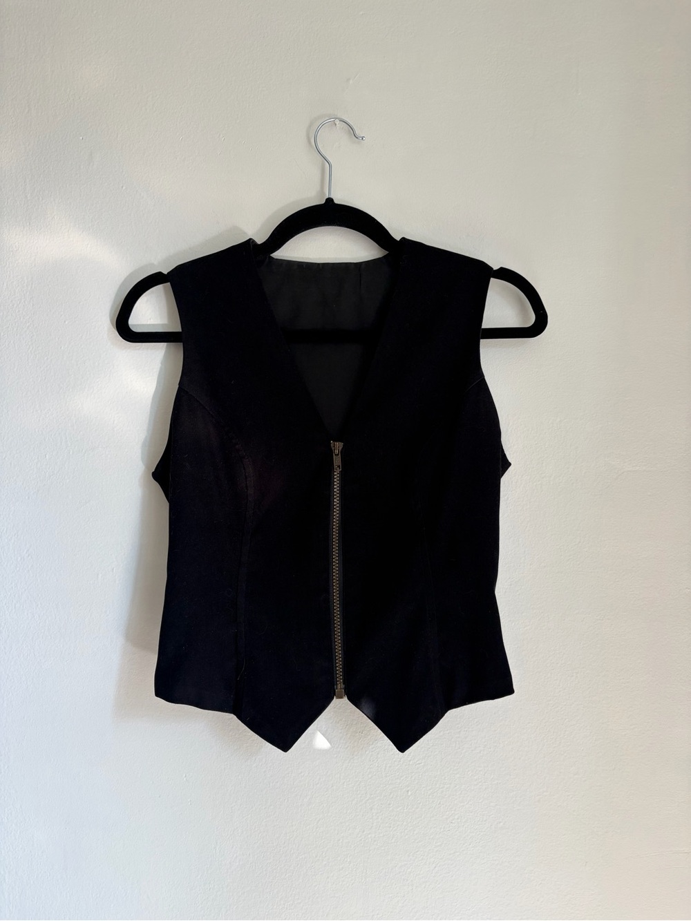 Vintage zipper corset vest top